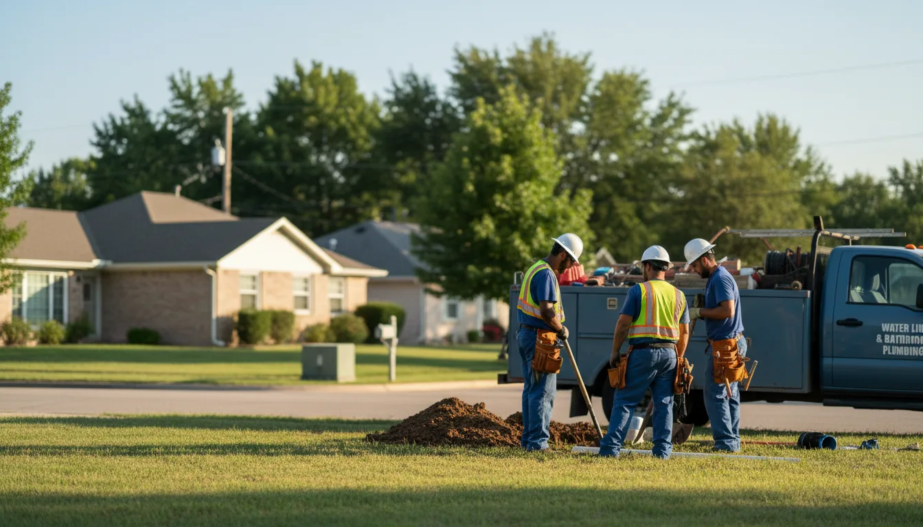 Residential water line and bathroom plumbing service in Borger, TX